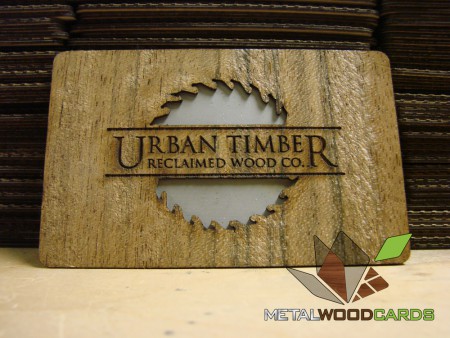 Engraved Wood Business Cards